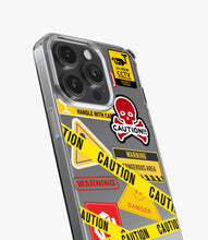 Load image into Gallery viewer, Caution Canvas Silicone Phone Case