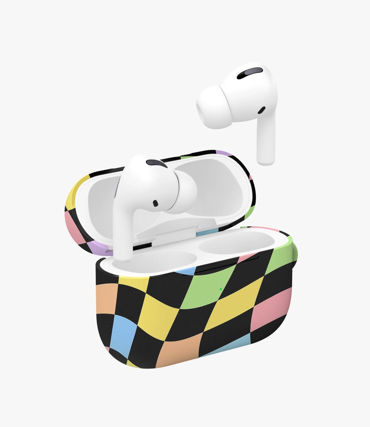 Candy Wave Check Glossy Airpod Case