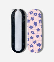 Load image into Gallery viewer, Purple Retro Flower Checkered Print Pop Slider