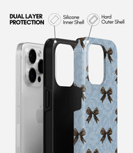 Load image into Gallery viewer, Leopard Bow Charm Glossy Armoured Case