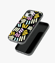 Load image into Gallery viewer, Abstract Quantum Lines Pattern Glass Case