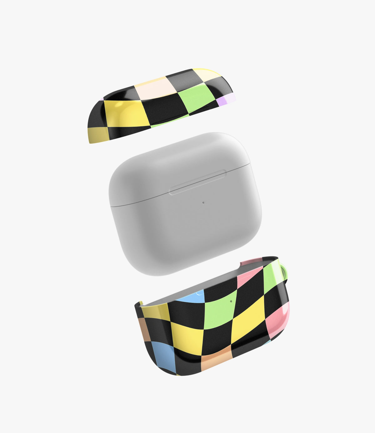 Candy Wave Check Glossy Airpod Case