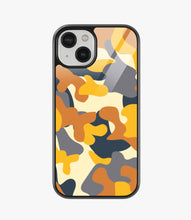 Load image into Gallery viewer, Yellow & Orange Camo Glass Case