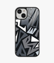 Load image into Gallery viewer, Abstract Black/Grey Geometric Pattern Glass Case
