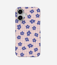 Load image into Gallery viewer, Purple Retro Flower Checkered Print Case