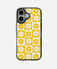 Load image into Gallery viewer, Checkered Daisies Retro Floral Glass Case