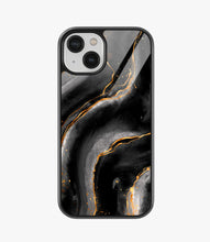 Load image into Gallery viewer, Black Golden Marble Glass Case