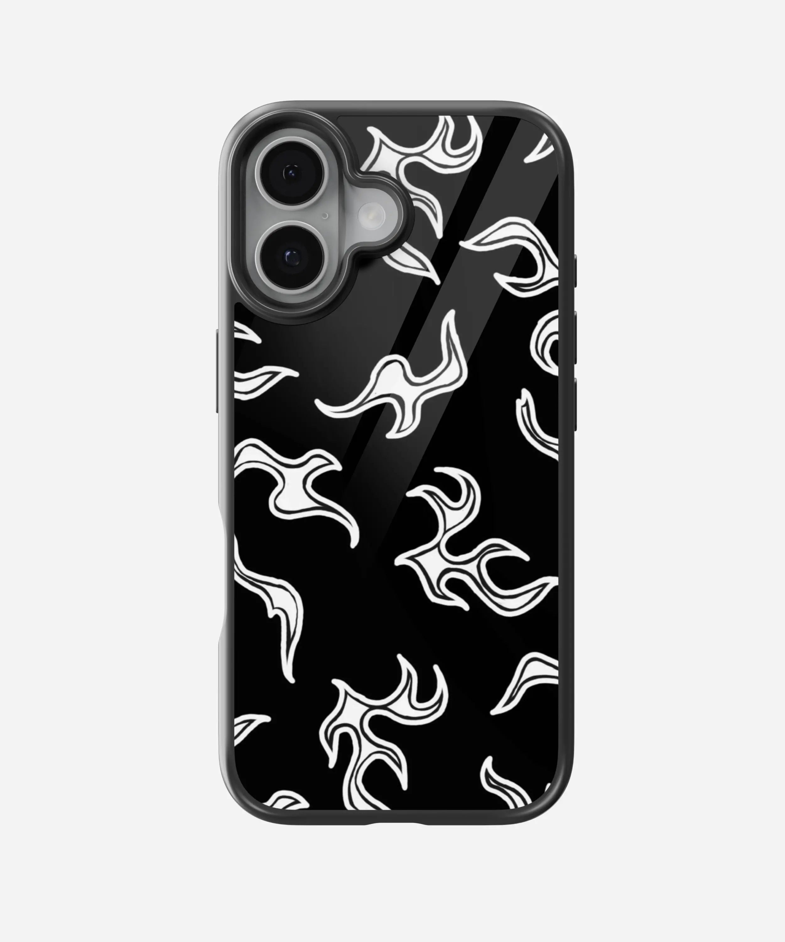 Lil Black Flame Y2K Glass Case