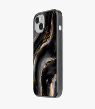 Load image into Gallery viewer, Black Golden Marble Glass Case