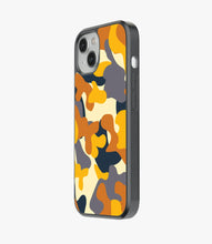 Load image into Gallery viewer, Yellow & Orange Camo Glass Case