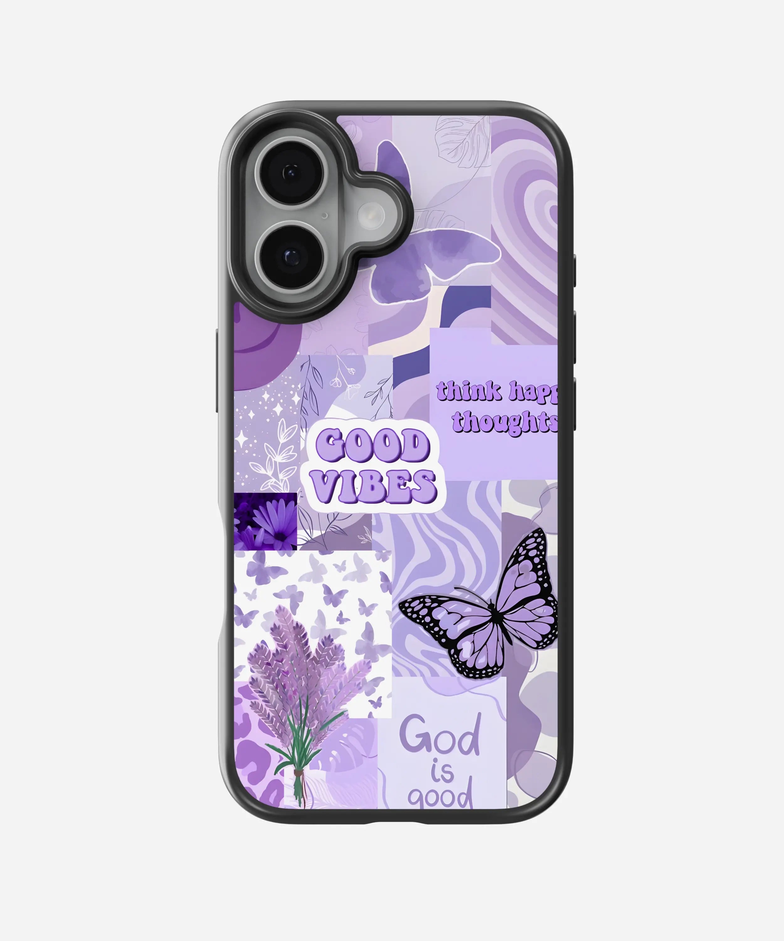 Think Happy Thoughts Hybrid Phone Case