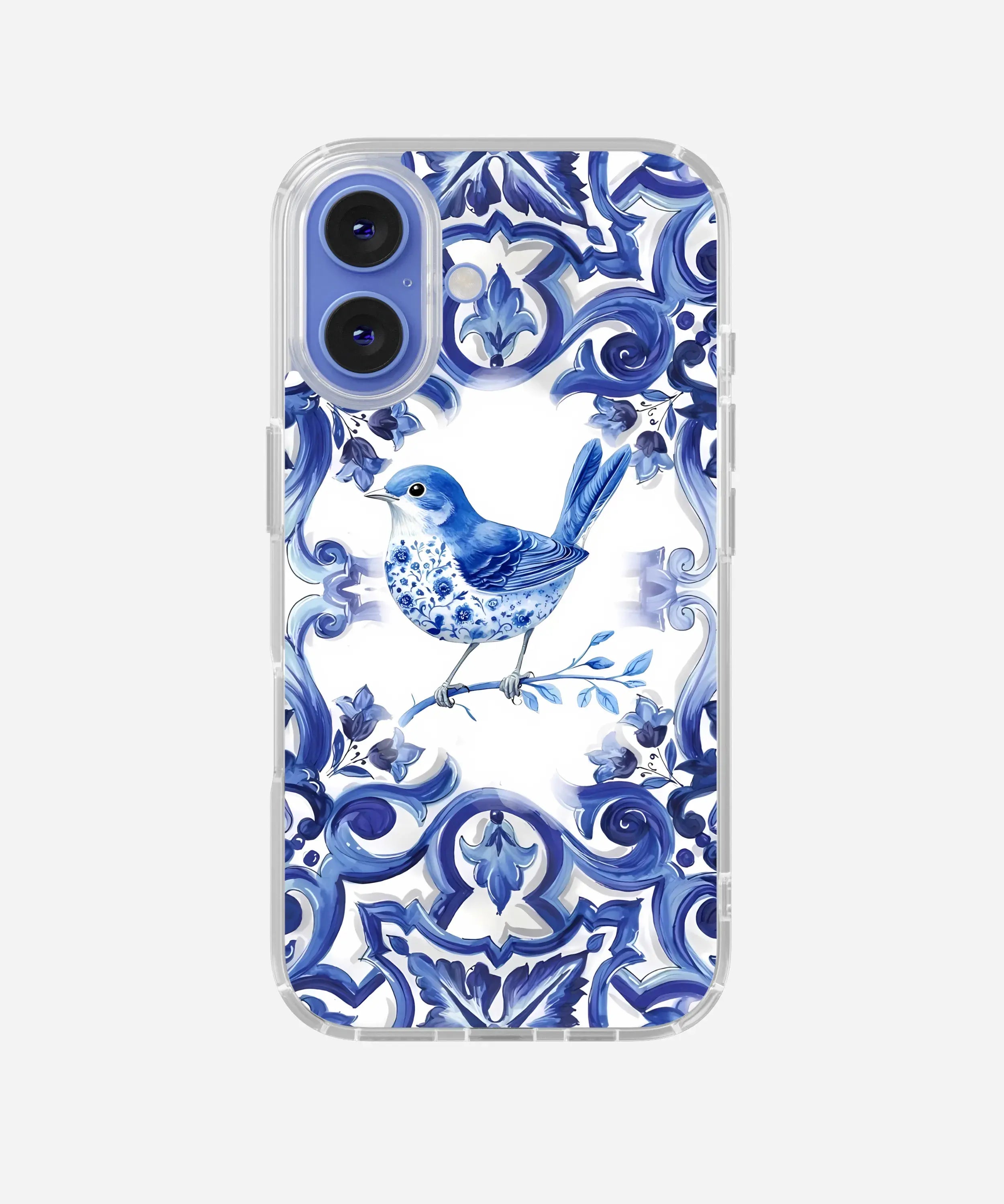 Royal Bluebird Clear Silicone Phone Case