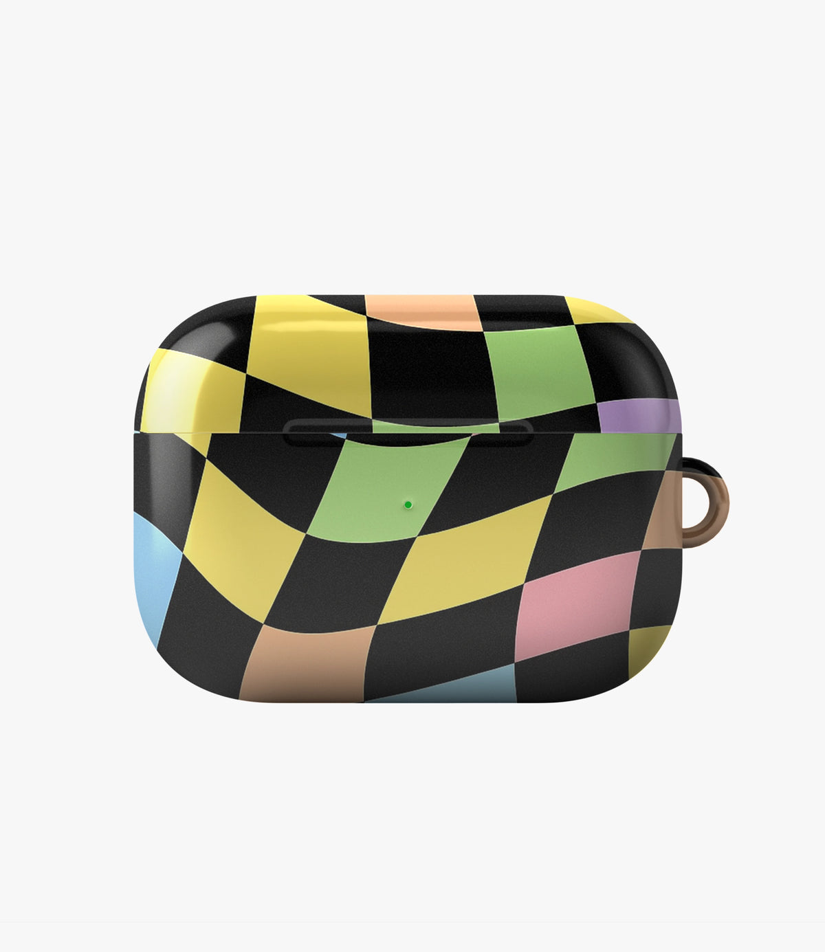 Candy Wave Check Glossy Airpod Case