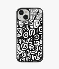 Load image into Gallery viewer, Abstract Black & White Pattern Glass Case