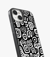 Load image into Gallery viewer, Abstract Black & White Pattern Glass Case