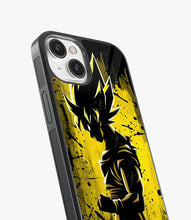 Load image into Gallery viewer, Yellow Goku Art Glass Phone Case