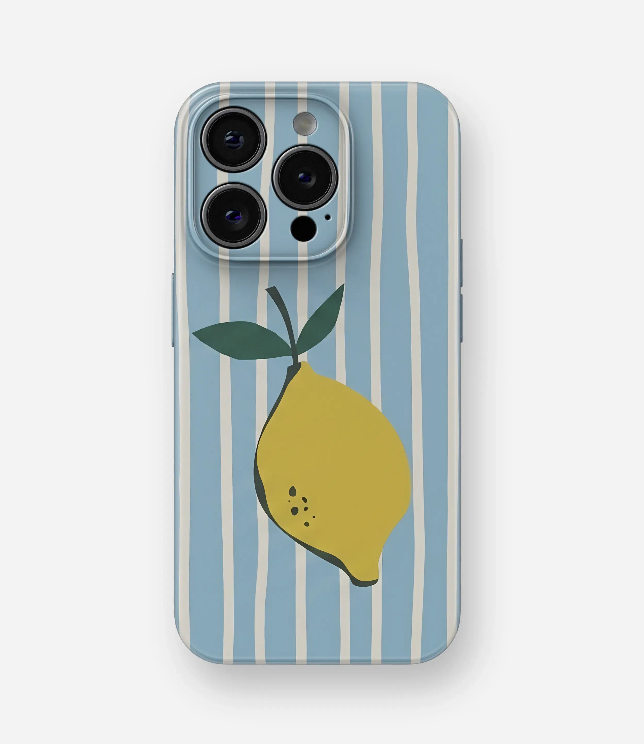 Lemon Sorbet Stripes Glossy Hard Case