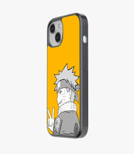 Load image into Gallery viewer, Yellow Naruto Art Glass Phone Case