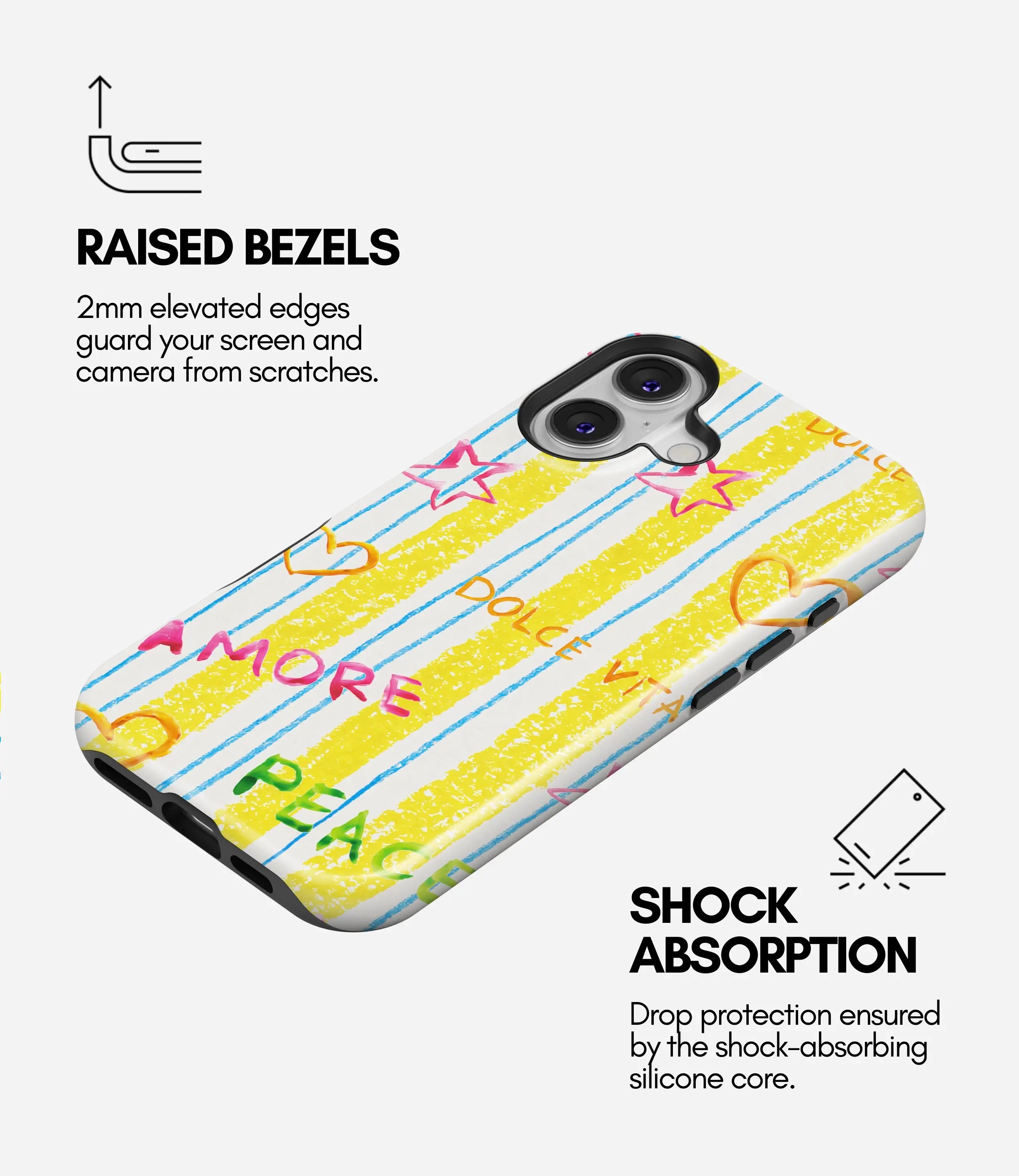 Amore Stripes Glossy Armoured Case