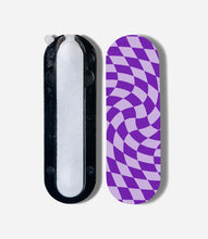 Load image into Gallery viewer, Royal Purple Checkered Print Pop Slider