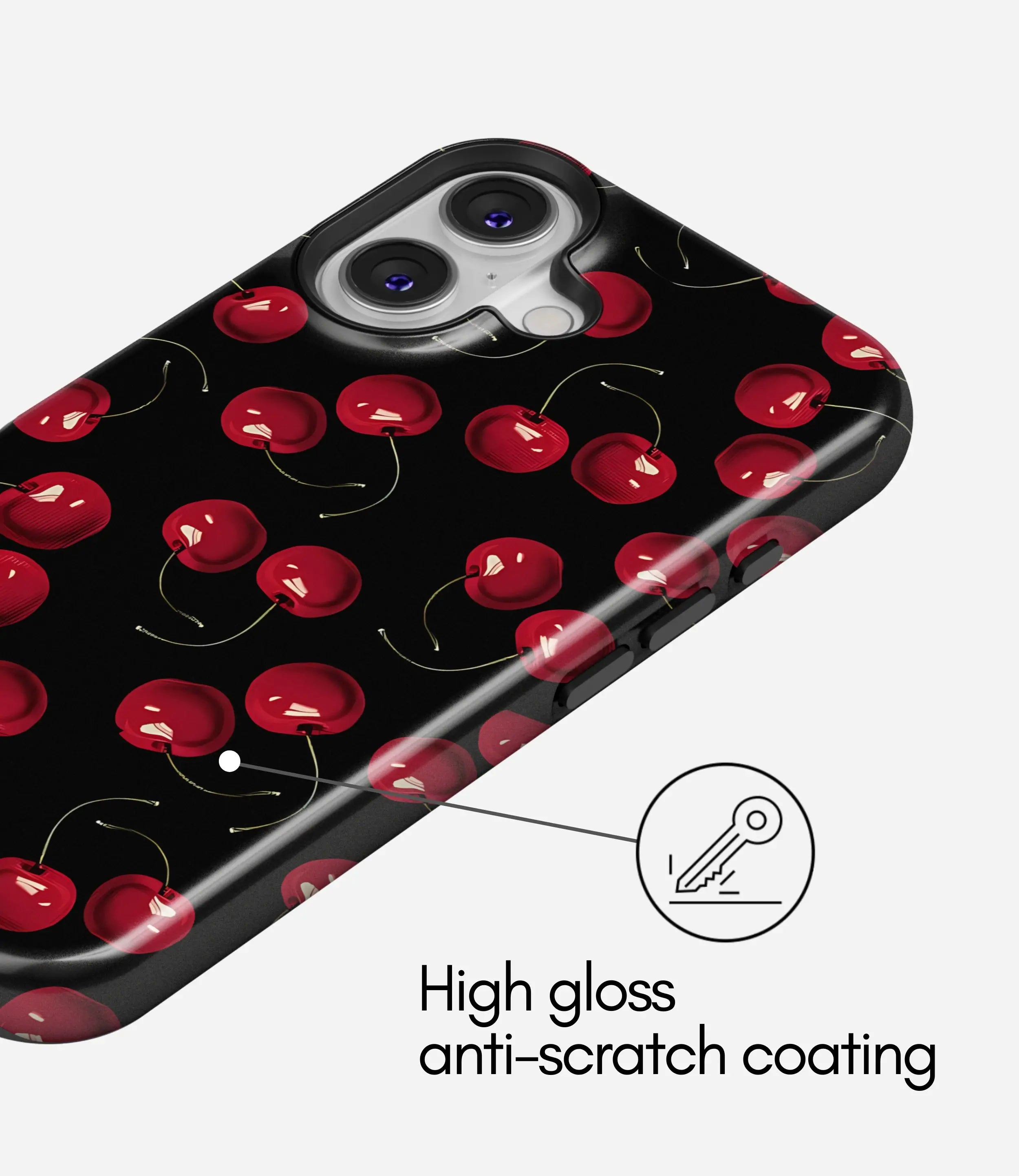 Midnight Cherries Glossy Armoured Case