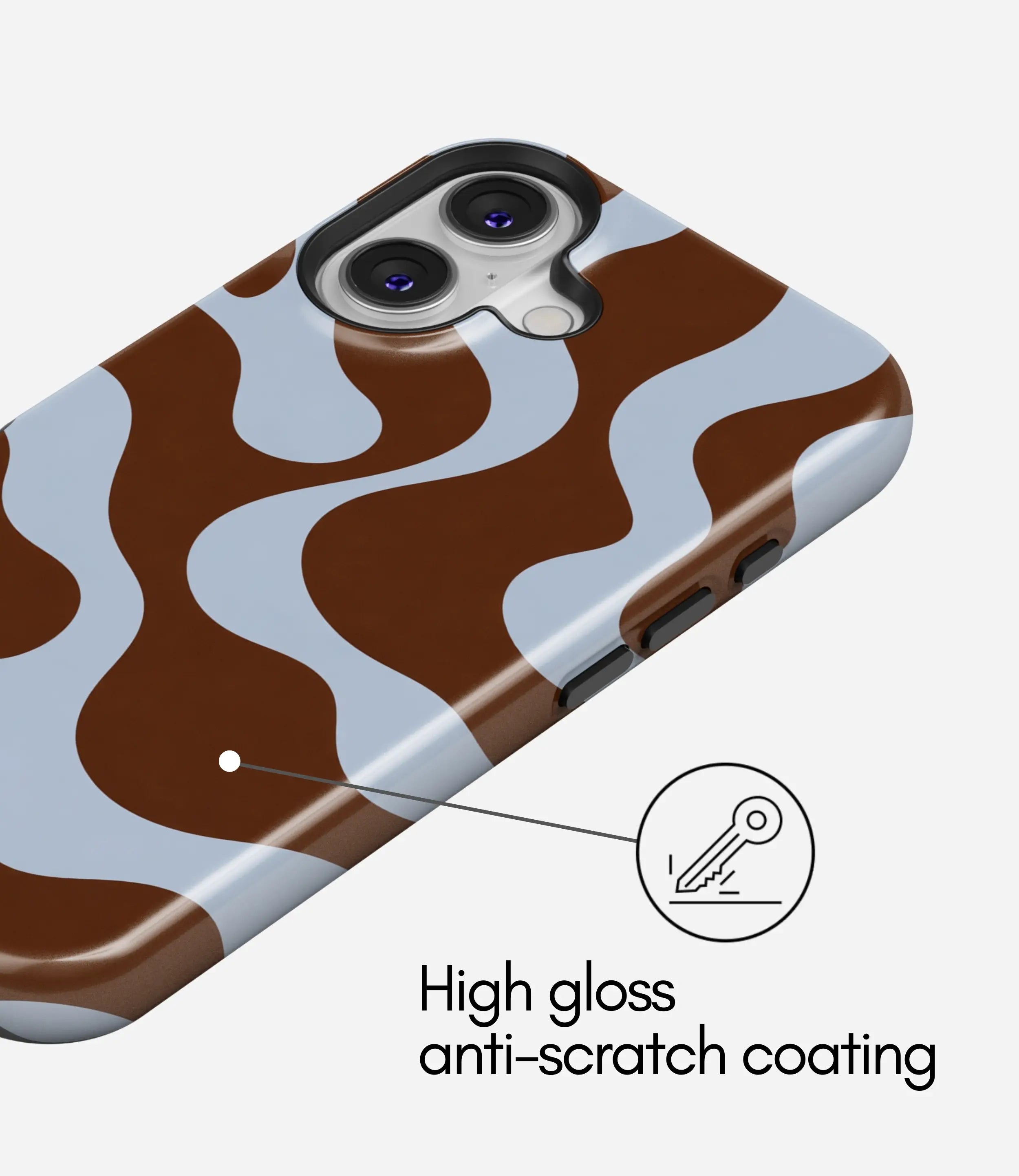 Mocha Melt Waves Glossy Armoured Case