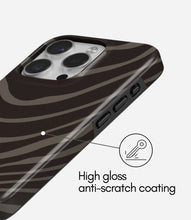Load image into Gallery viewer, Charcoal Zebra Stripe Glossy Armoured Case