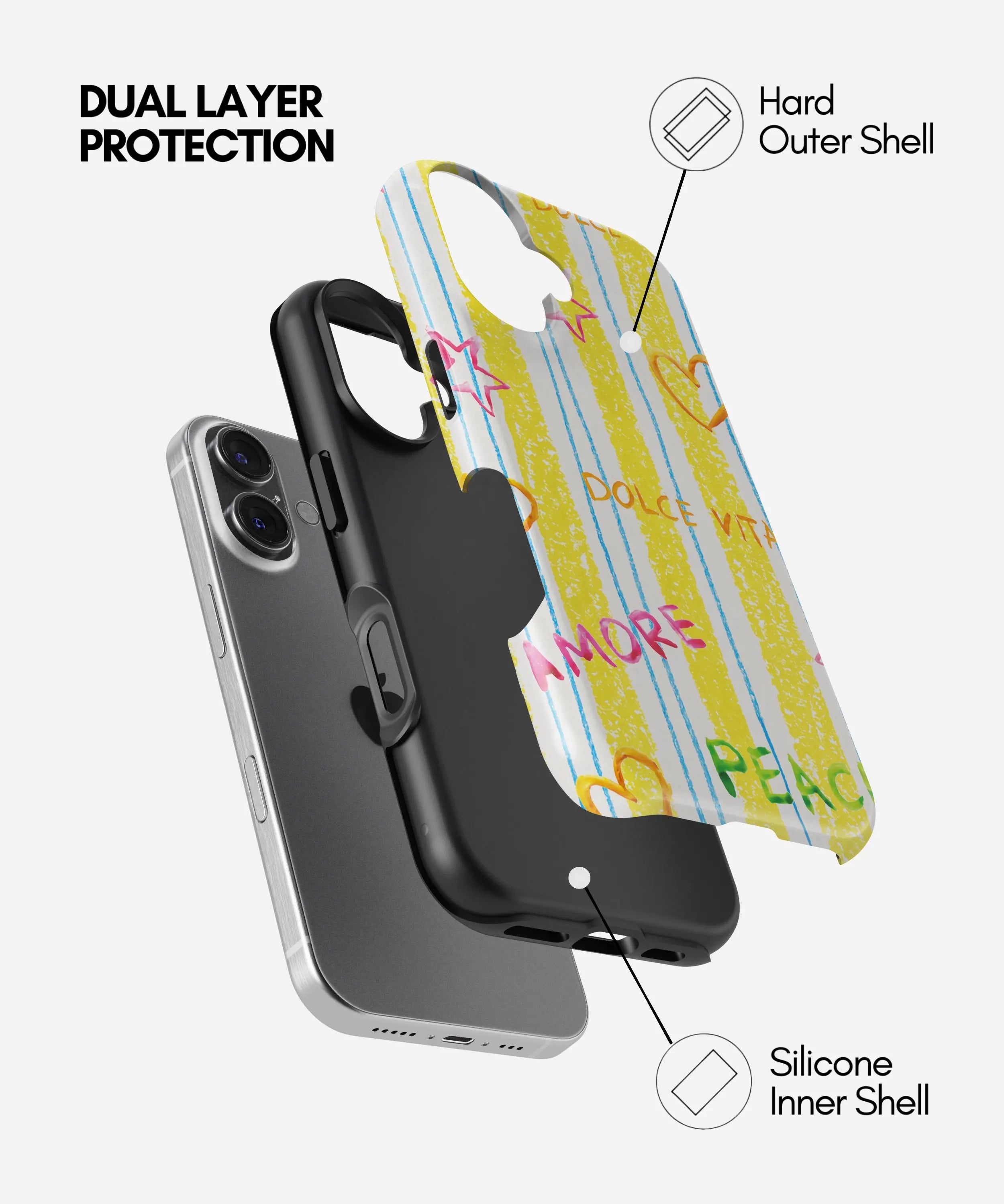 Amore Stripes Glossy Armoured Case