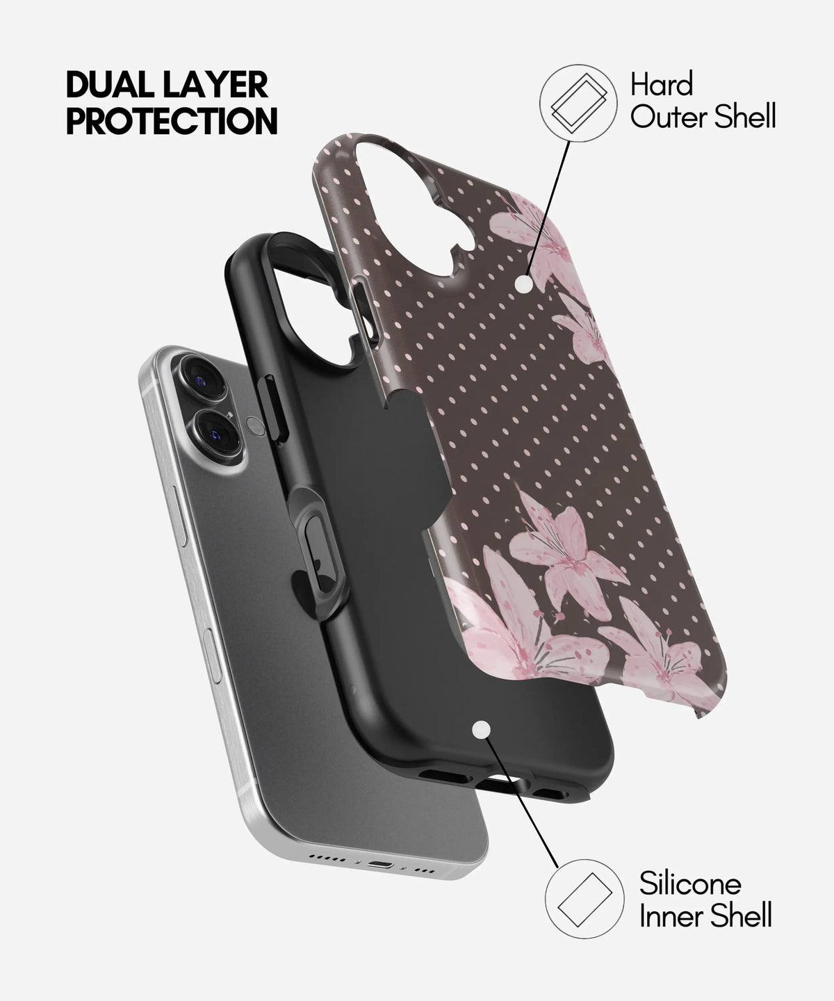 Midnight Lily Glossy Armoured Case