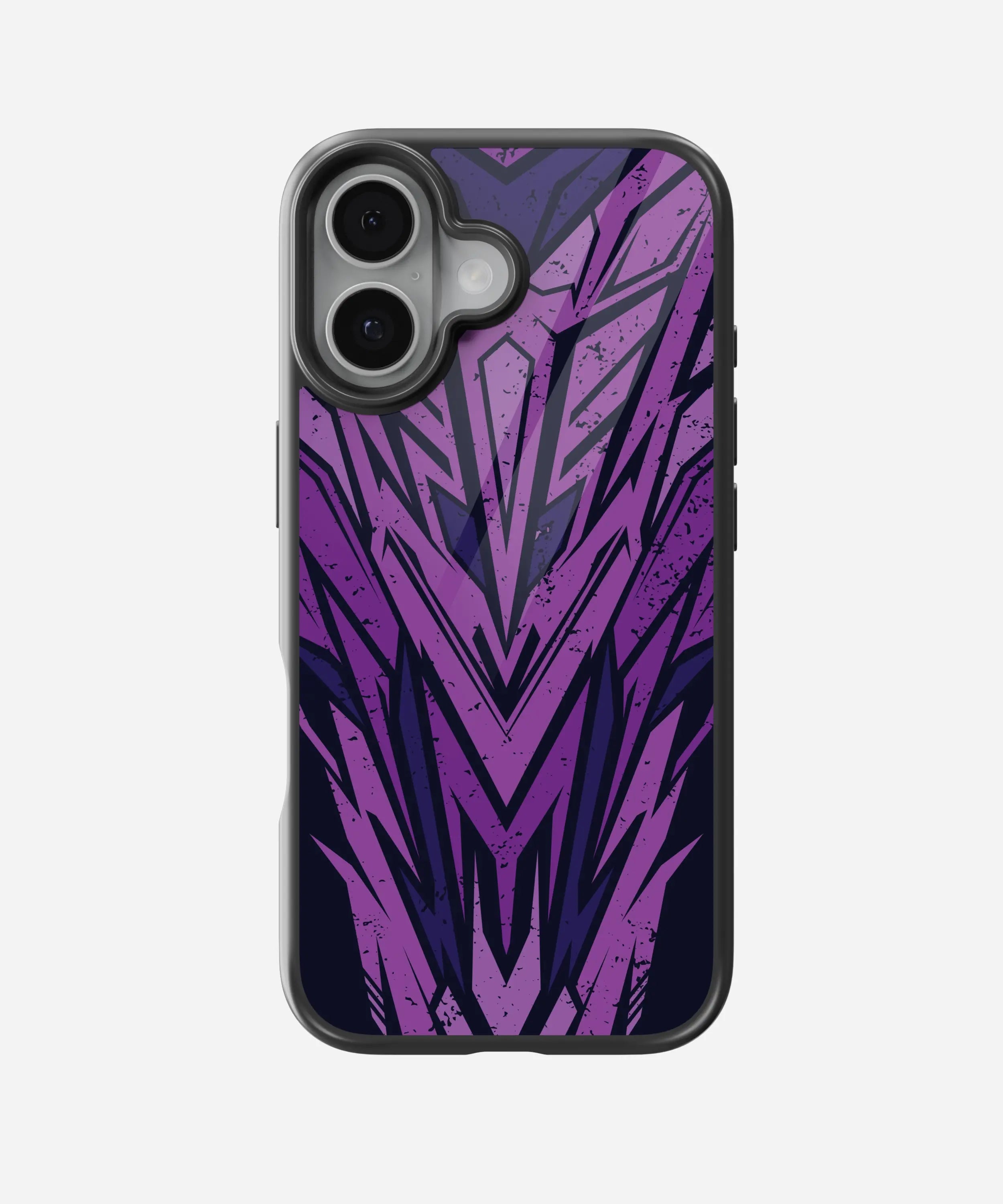 Abstract Purple Geometric Pattern Glass Case