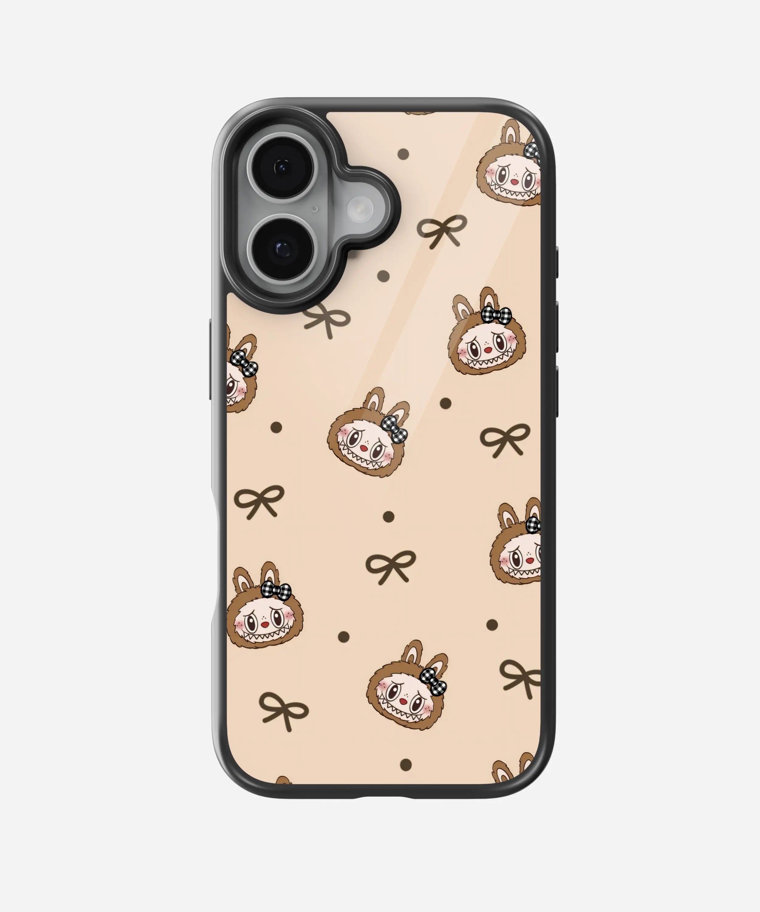 Labubu Latte Blush Glass Case