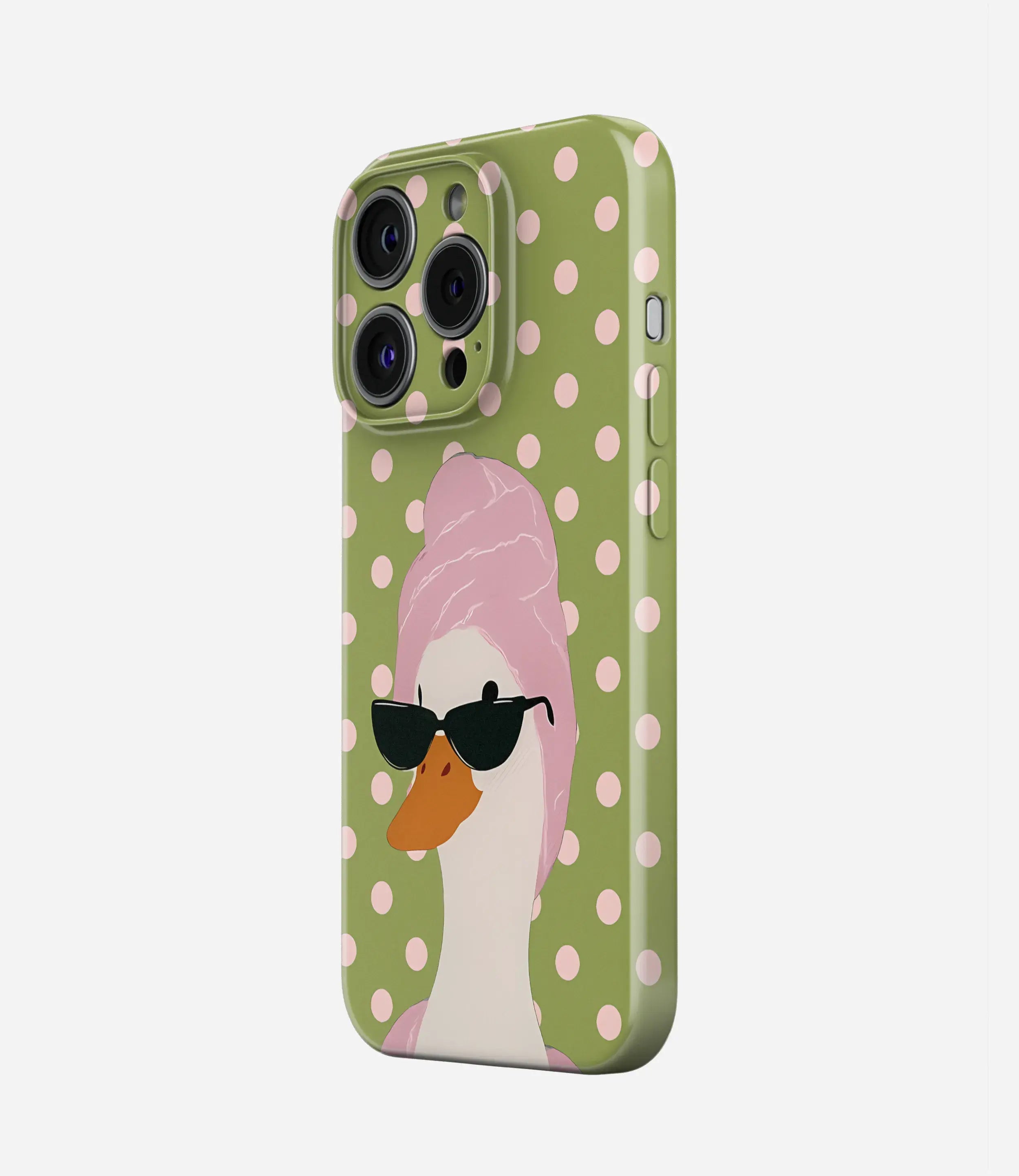 Polka Dot Spa Duck Glossy Hard Case