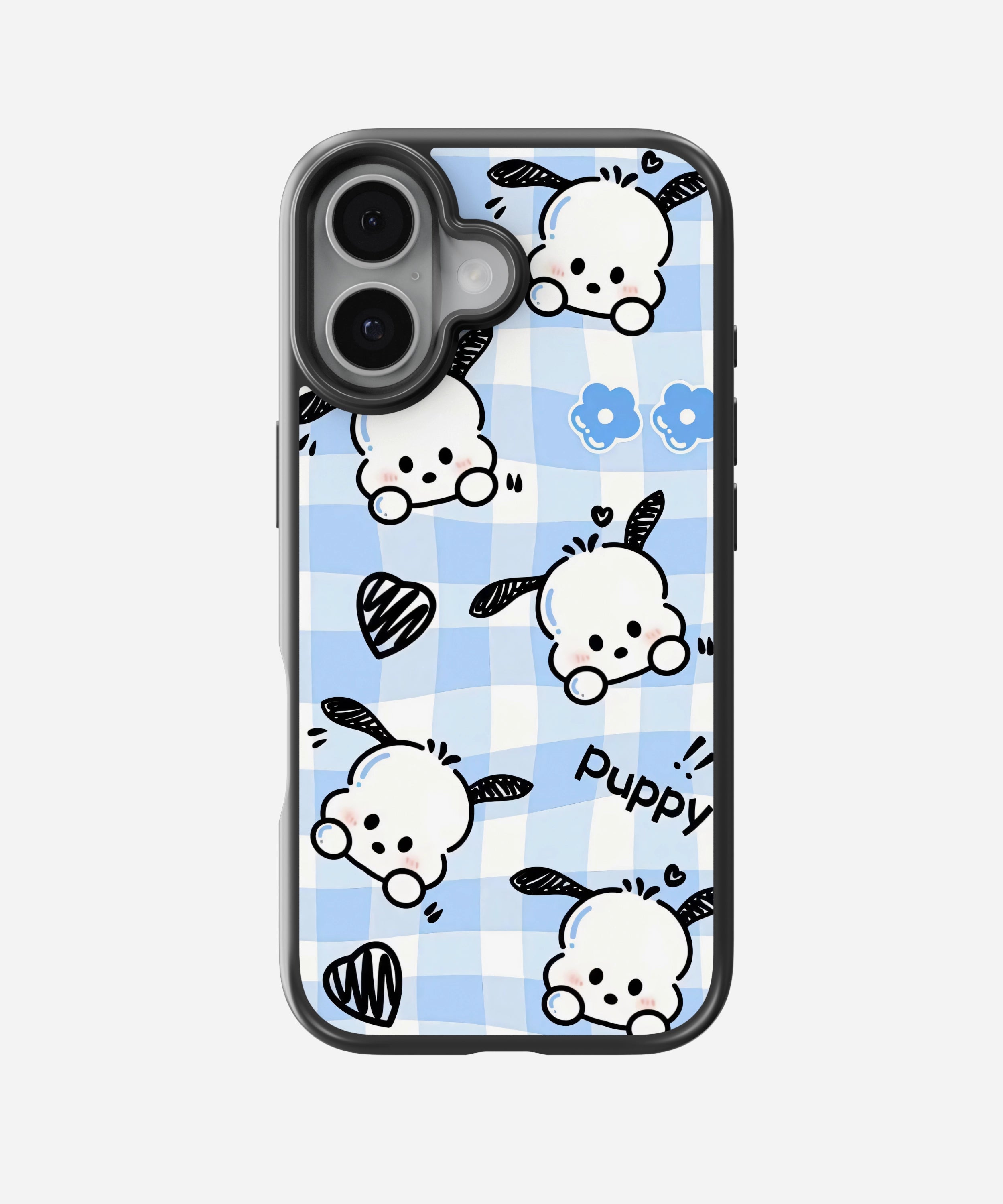 Gingham Pup Hybrid Matte Case