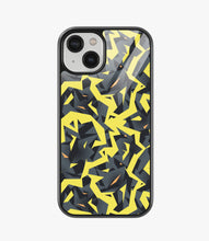Load image into Gallery viewer, Black Yellow Camo Glass Case