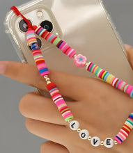 Load image into Gallery viewer, Multicolor Love Beaded Phone Charm