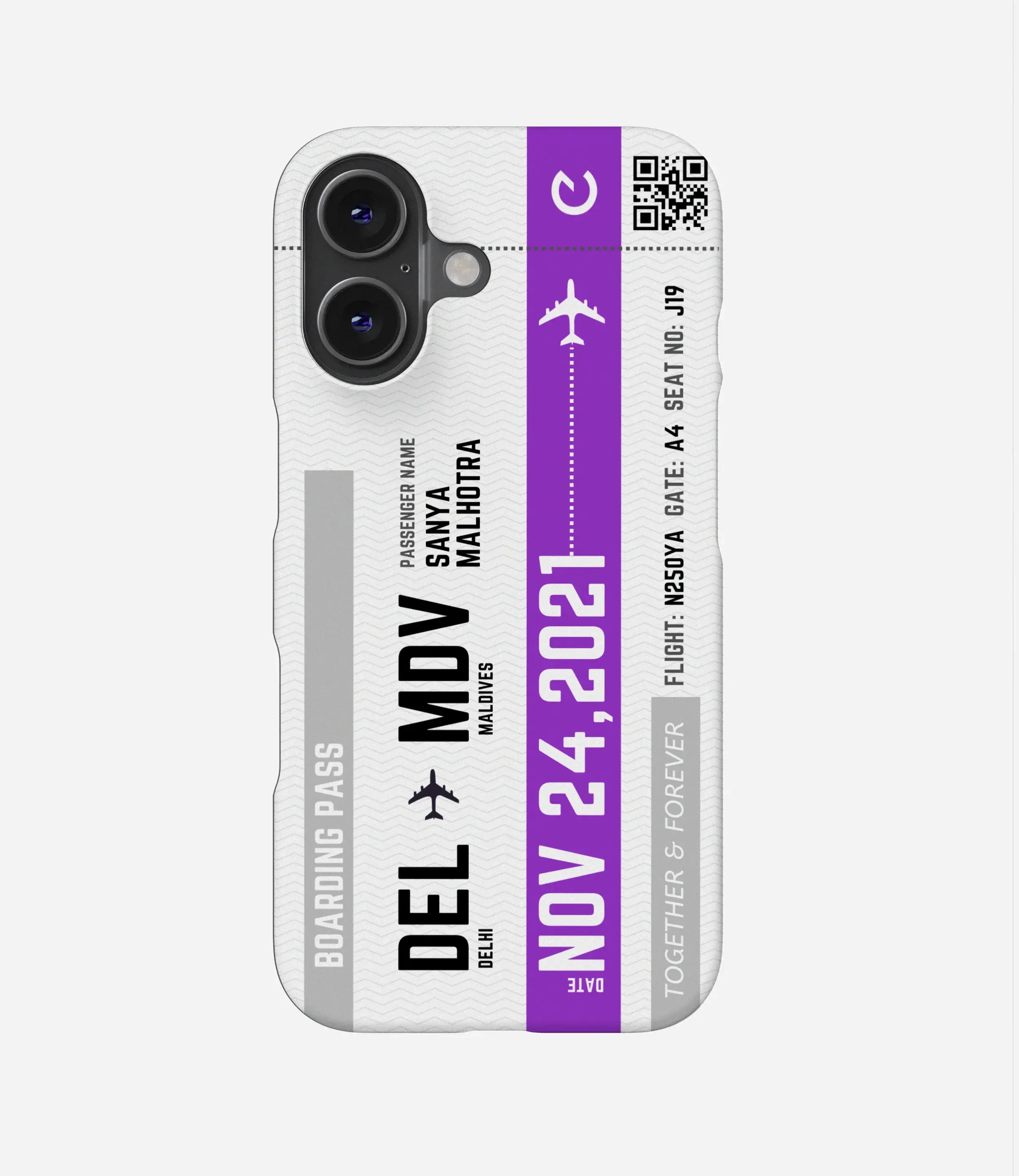Travel City Boarding Pass Matte Case