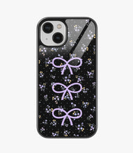 Load image into Gallery viewer, Midnight Bloom Bows Glass Case