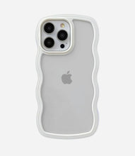 Load image into Gallery viewer, White Wavy Clear Soft iPhone Case