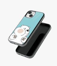 Load image into Gallery viewer, Cute White Bear Glass Case