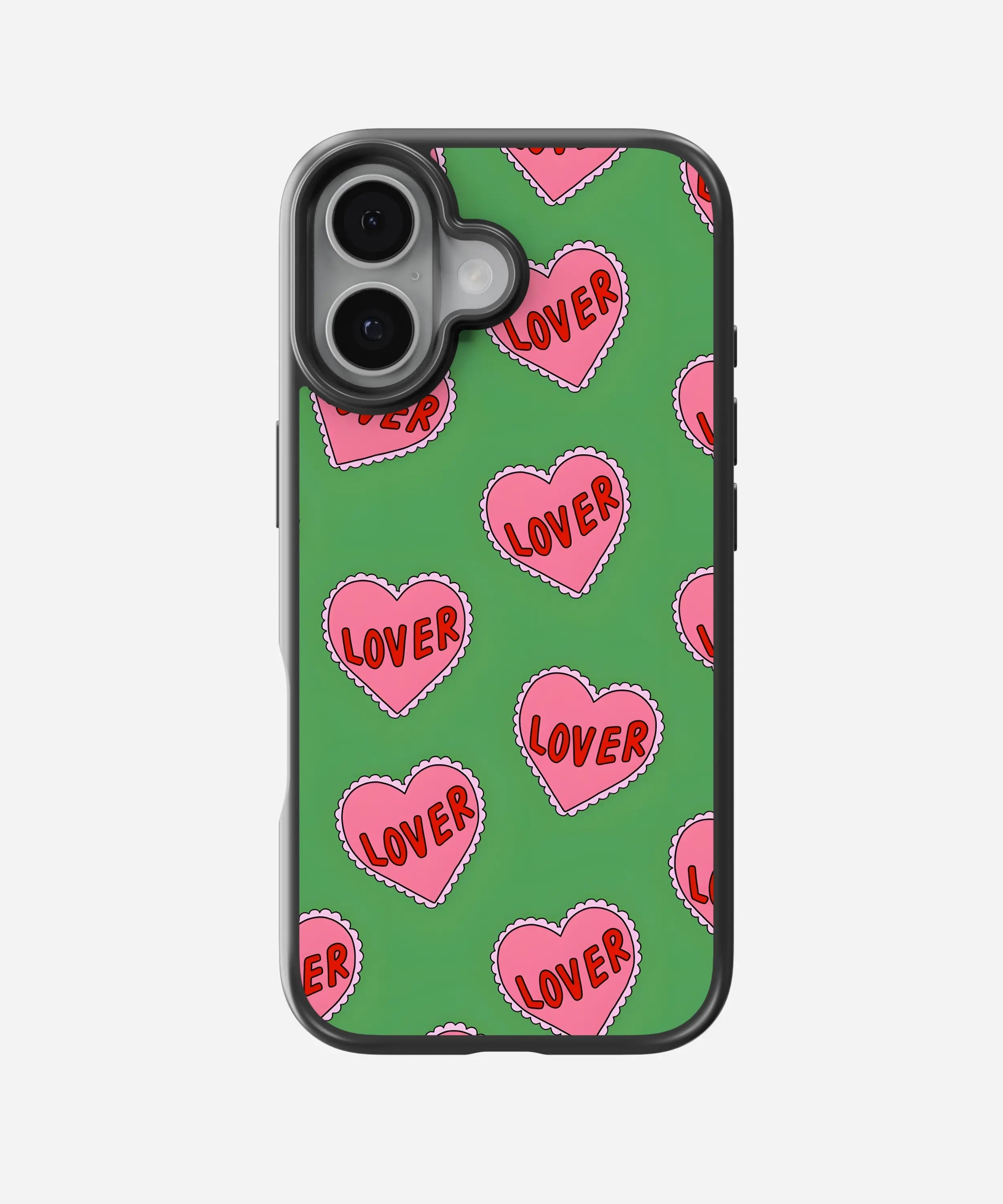 Green Lover Heart Hybrid Matte Case