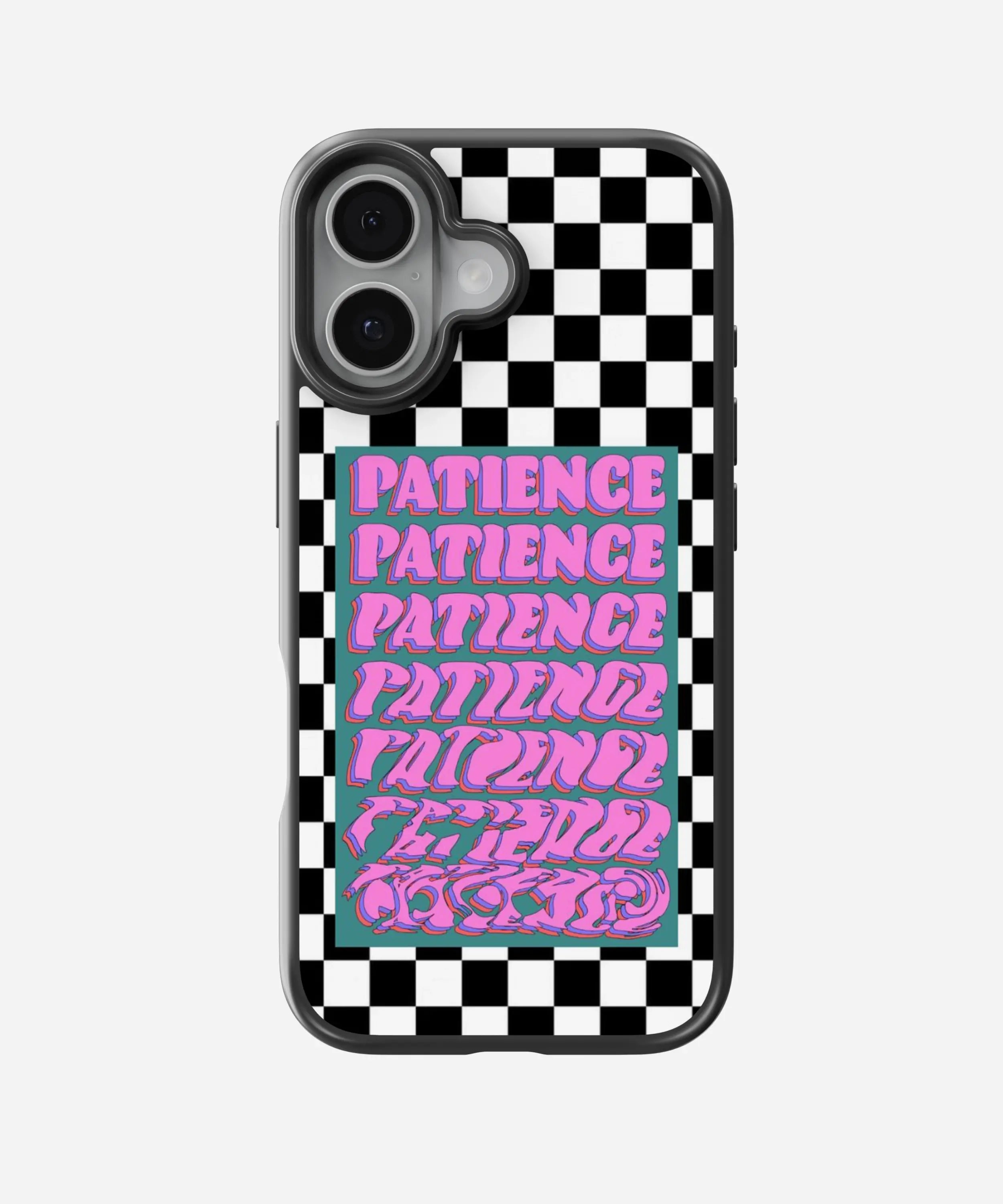 Checkered Patience Hybrid Phone Case