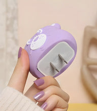 Load image into Gallery viewer, Lilac Bear Charger Case & Cable Protector (18W/20W)