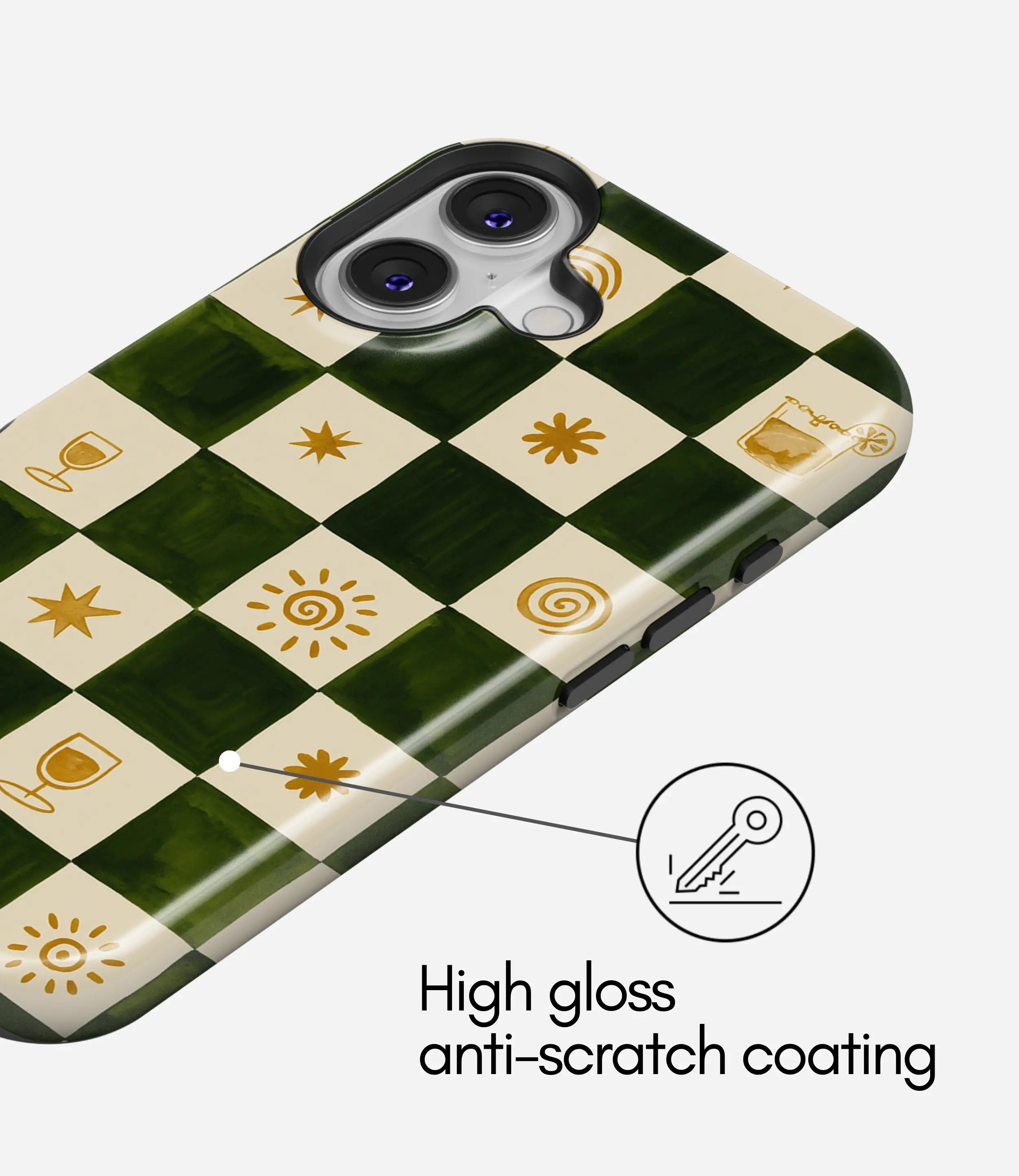 Palm & Citrus Grid Glossy Armoured Case