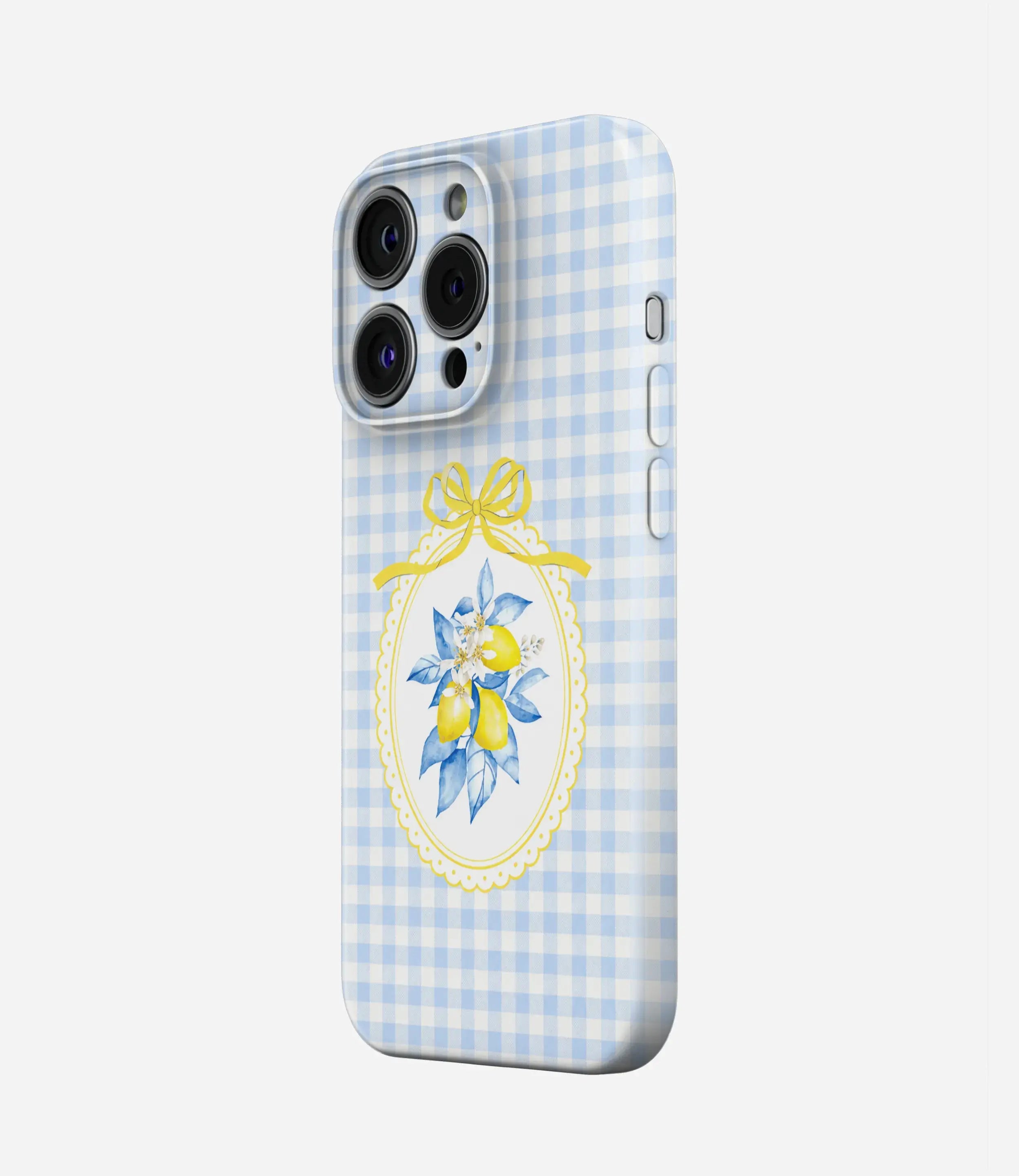 Limoncello Gingham Glossy Hard Case
