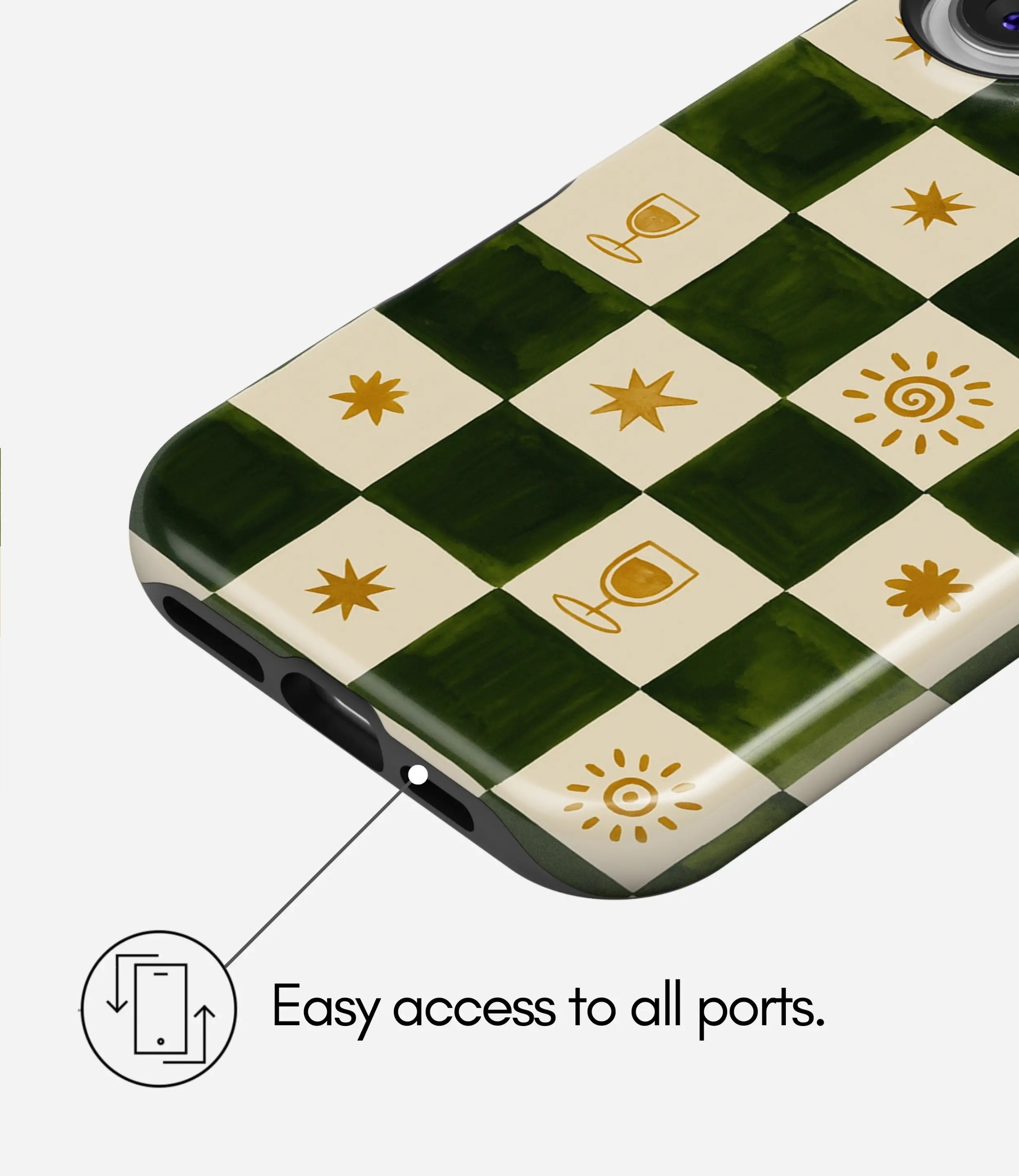Palm & Citrus Grid Glossy Armoured Case