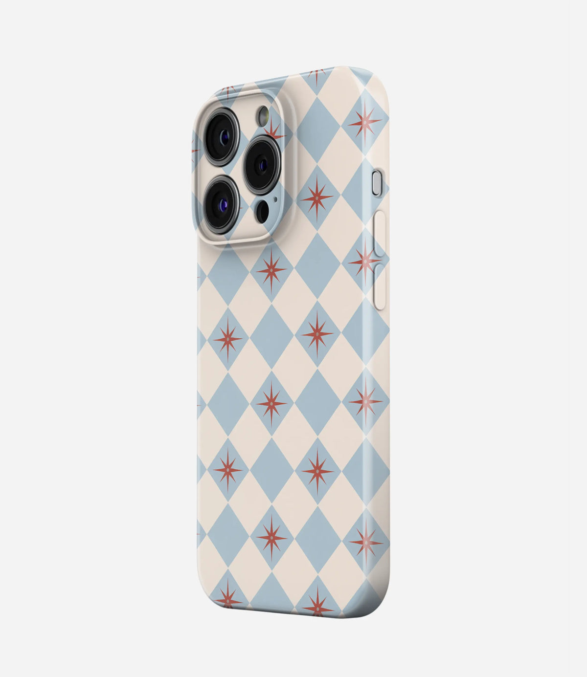 Retro Star Grid Glossy Hard Case