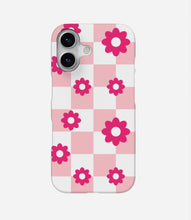 Load image into Gallery viewer, Pink Flowers Checkered Print Case