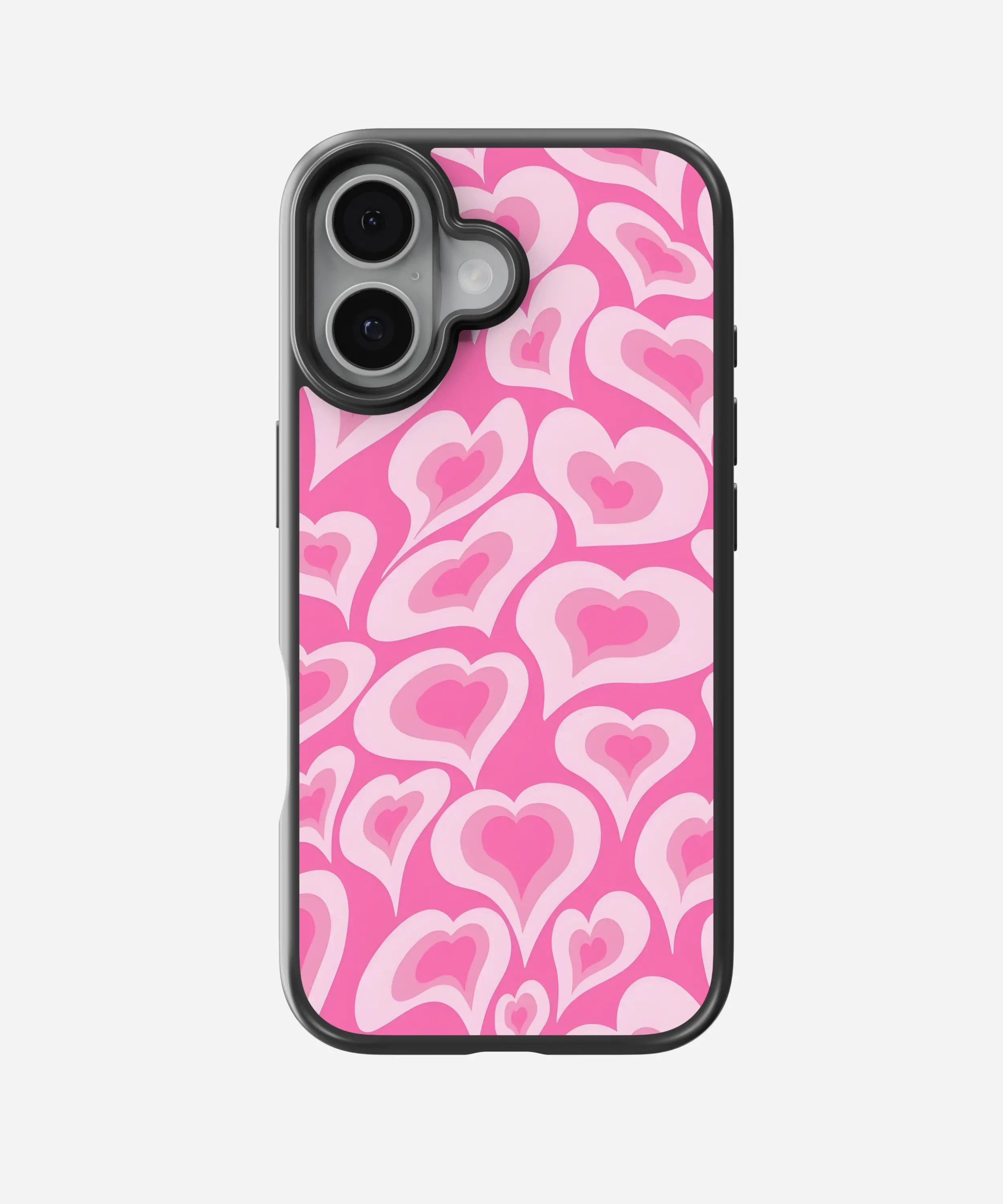 Pink Pearl Heart Hybrid Matte Case