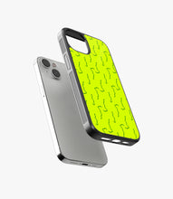 Load image into Gallery viewer, Neon Green Stroke Pattern Glass Case
