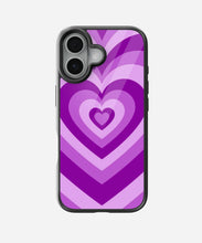Load image into Gallery viewer, Y2K Purple Hearts Glass Case